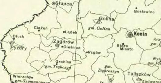 gminy rzgow olesnica trabczyn zagorow w roku 1933