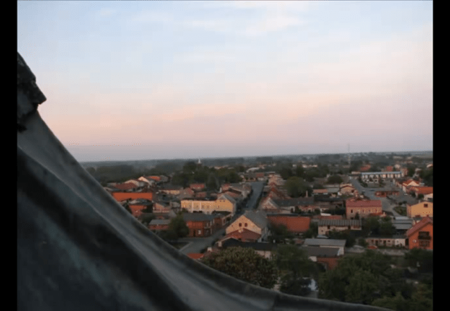 Panorama Zagórowa z wieży kościelnej