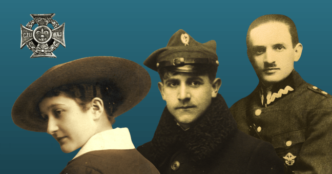 Na ilustracji Tekla Stawicka, Feliks i Aleksander Astowie - twórcy harcerstwa w Zagórowie.